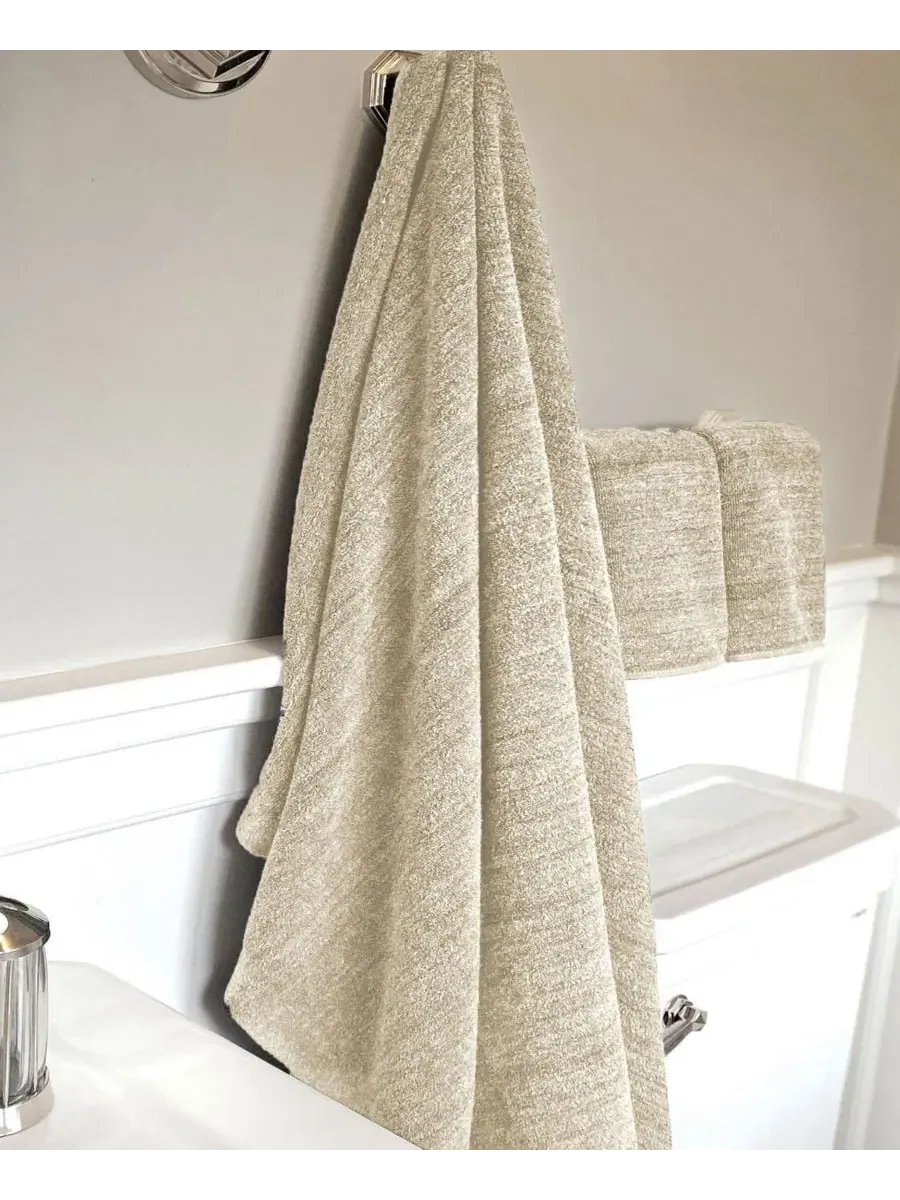 Банное полотенце из вискозы и хлопка, 94 x 178 см, Oversized BedVoyage — изображение 8 из 8, бежевый