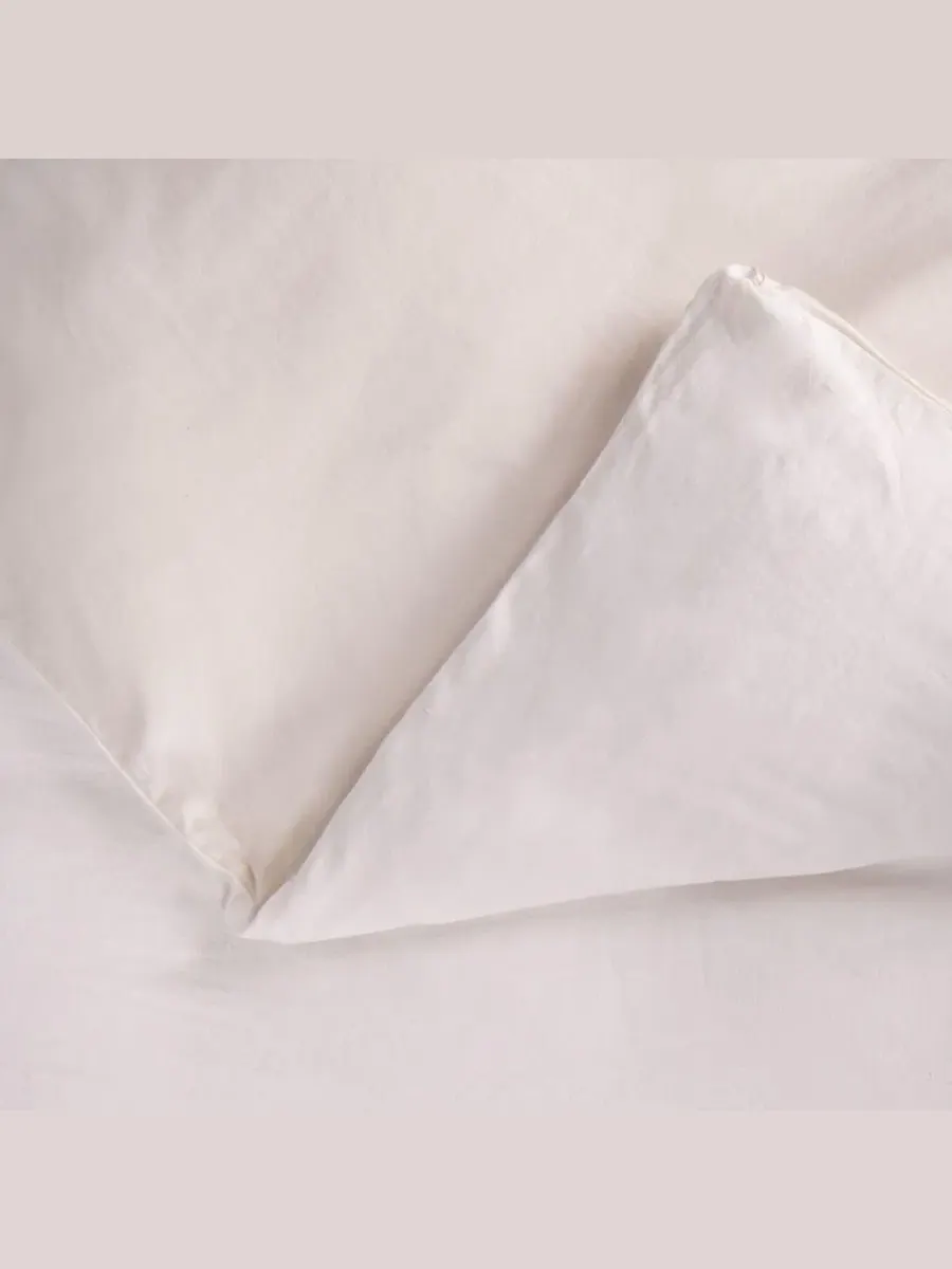 Комплект пододеяльника из французского льна и хлопка с наволочкой, Twin/Twin XL Bokser Home — изображение 5 из 8, бежевый