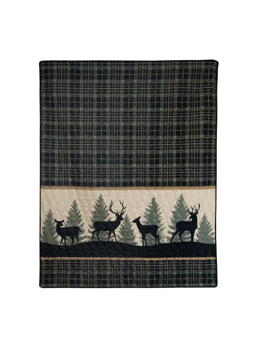 Плед Deer Walk Reversible Donna Sharp — изображение 3 из 4, зеленый