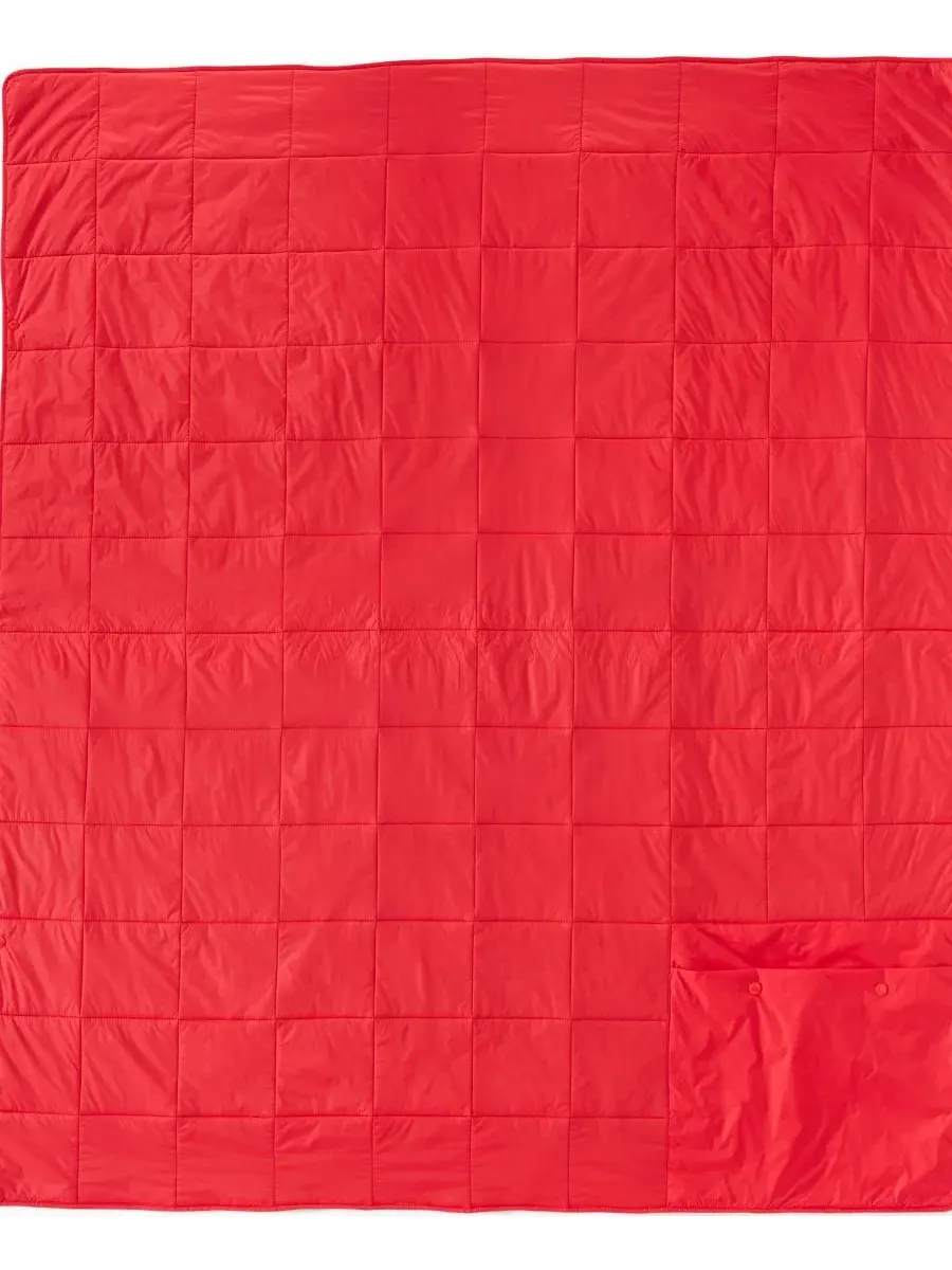 Плед-одеяло Wanderweight Packable Throw Blanket Lands' End — изображение 3 из 3, красный