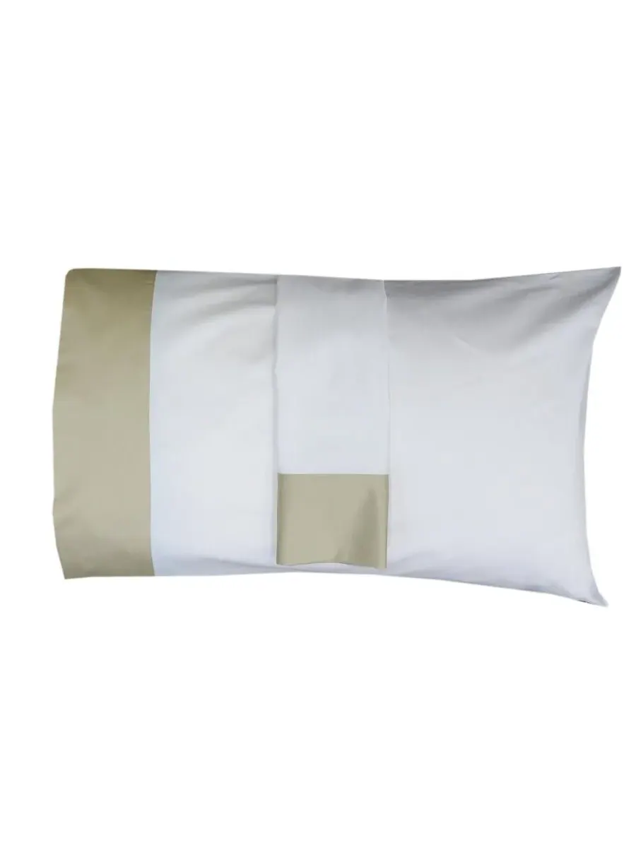Комплект из двух наволочек из длинноволокнистого хлопка Egyptian Linens, льняной — изображение 3 из 4
