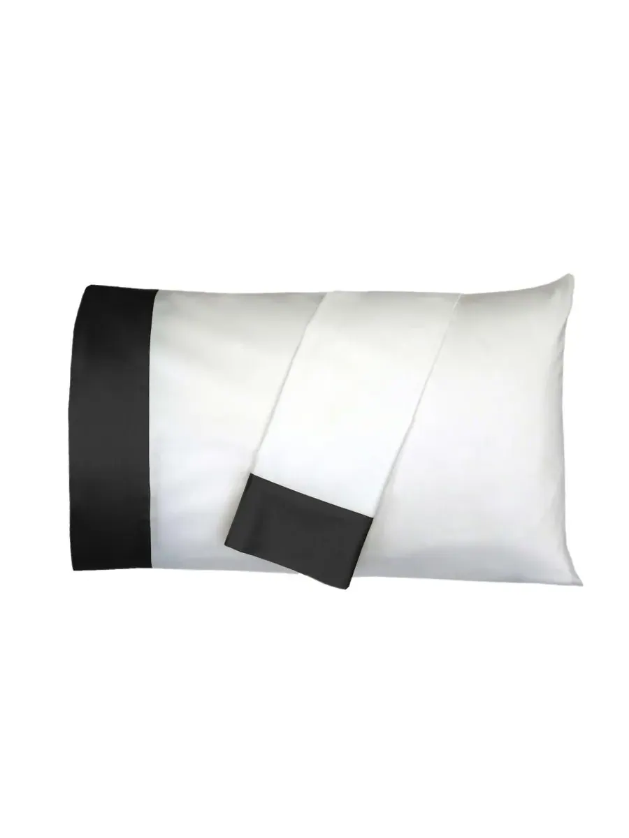 Комплект из двух наволочек из длинноволокнистого хлопка Egyptian Linens — изображение 1 из 4, черный