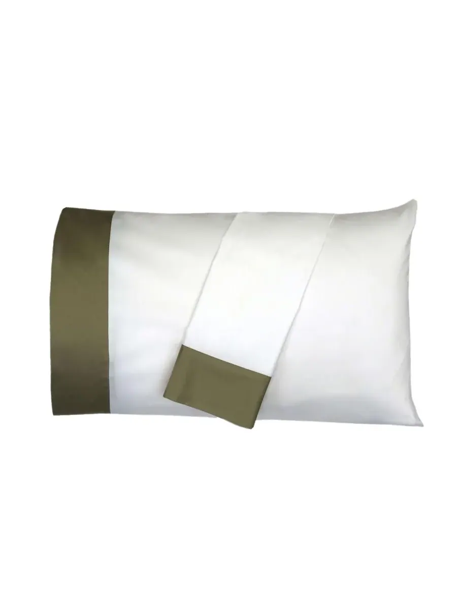 Комплект из двух наволочек из длинноволокнистого хлопка Egyptian Linens, шалфейный — изображение 1 из 3