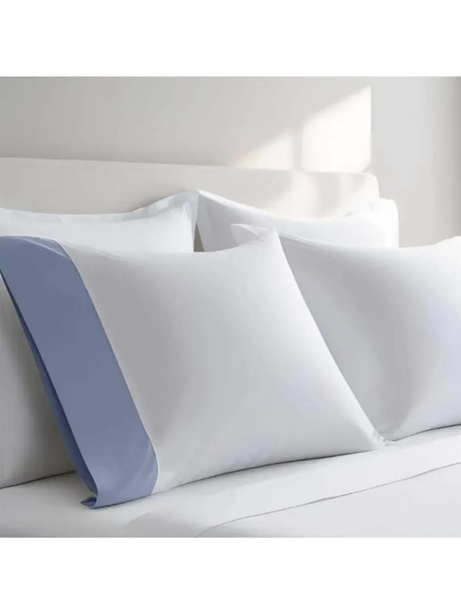 Комплект из двух наволочек из длинноволокнистого хлопка Egyptian Linens — изображение 2 из 3, синий