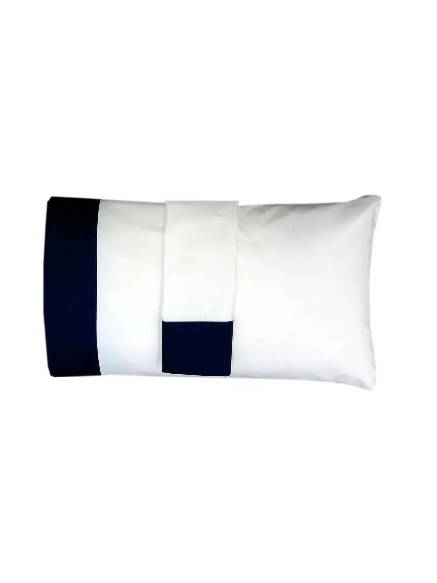 Комплект из двух наволочек из длинноволокнистого хлопка Egyptian Linens — изображение 4 из 4, темно-синий