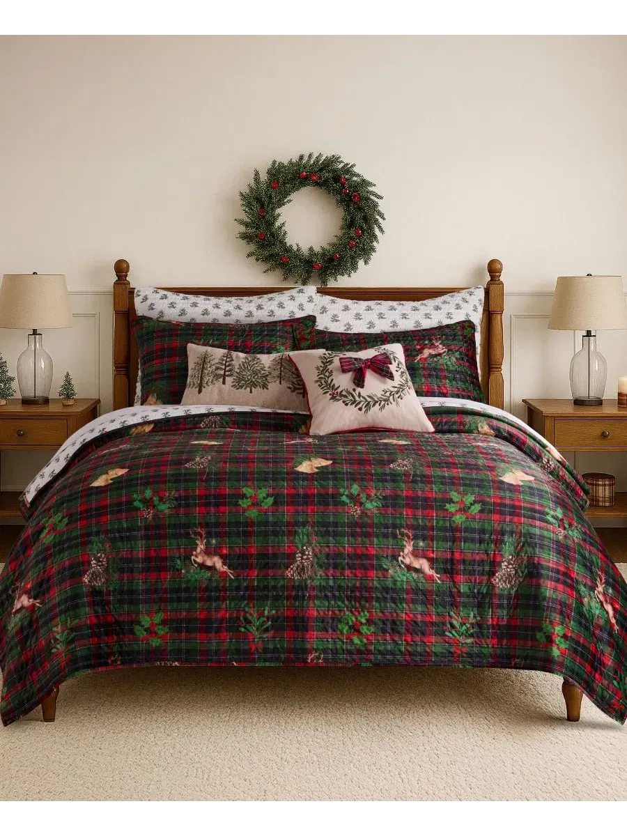 Стеганое покрывало Merry Tartan Reversible, Full/Queen Levtex Home