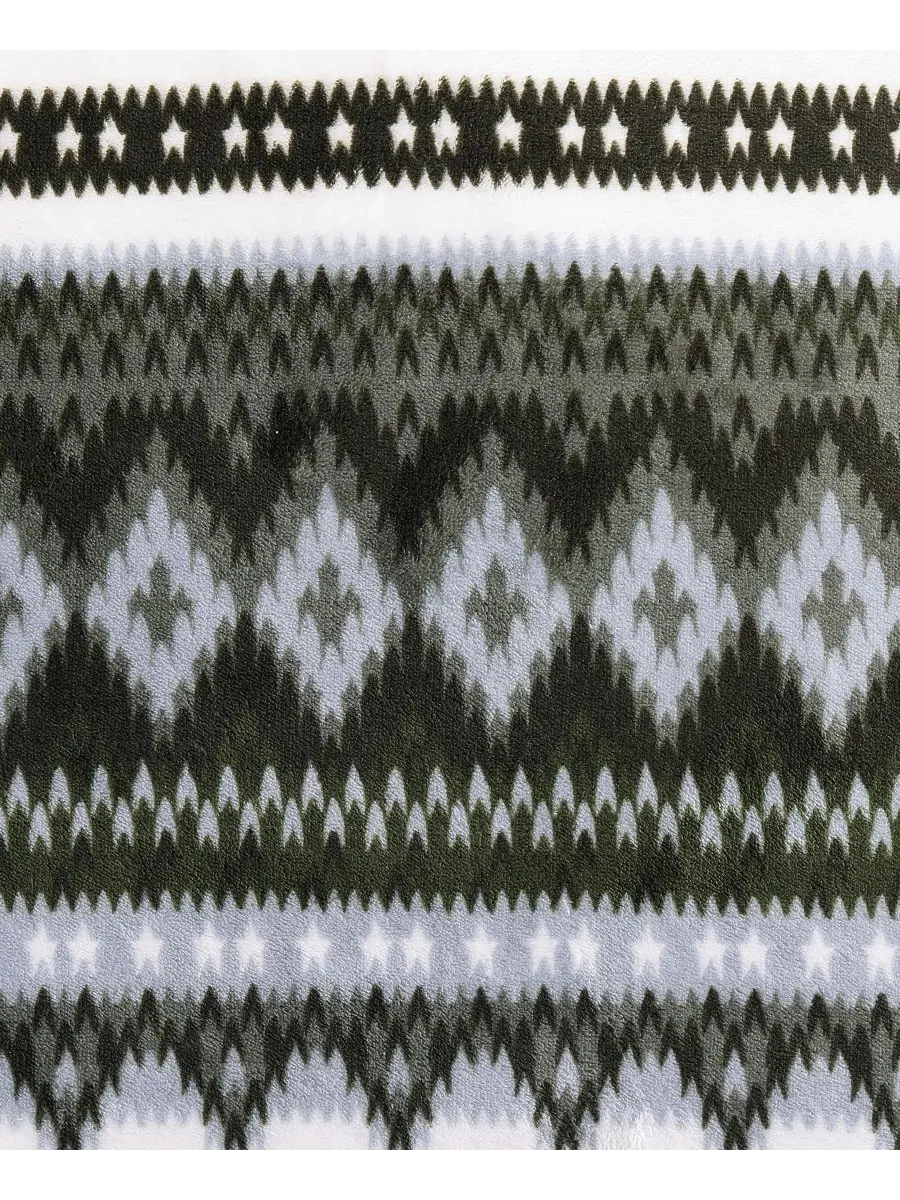 Комплект постельного белья Shelton Fair Isle Plush из 3 предметов, размер King Eddie Bauer — изображение 7 из 8, оливковый
