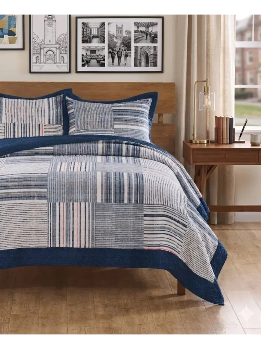 Комплект стеганого покрывала Voyage Reversible, 3 предмета, Full/Queen Greenland Home Fashions — изображение 2 из 6, мульти