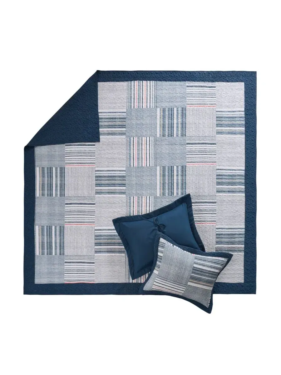 Комплект стеганого покрывала Voyage Reversible, 3 предмета, Full/Queen Greenland Home Fashions — изображение 3 из 6, мульти