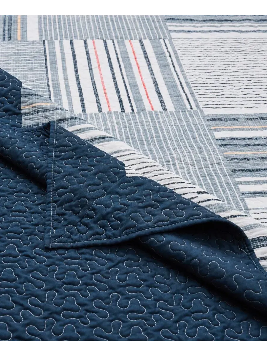 Комплект стеганого покрывала Voyage Reversible, 3 предмета, Full/Queen Greenland Home Fashions — изображение 5 из 6, мульти