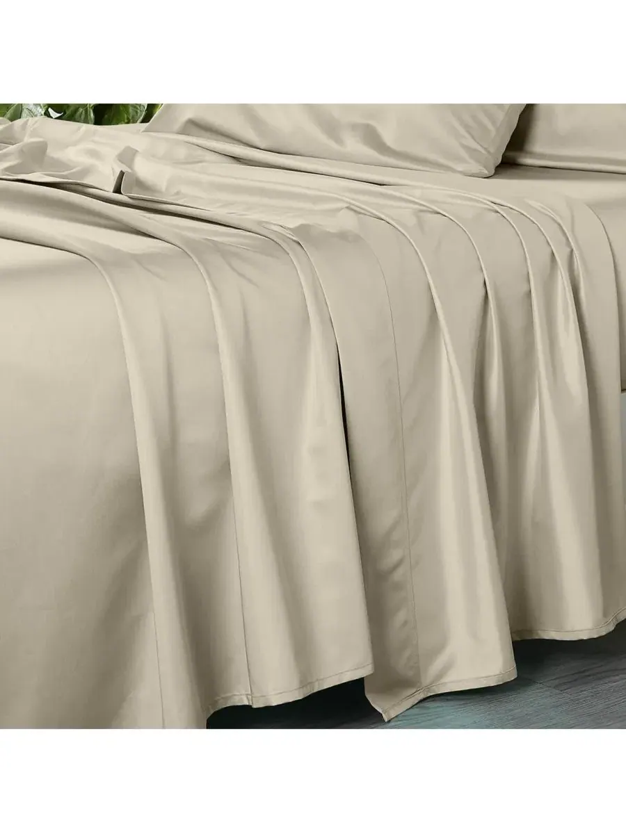 Простыня на резинке Oversized Flat Sheet 1000 TC Egyptian Linens — изображение 1 из 4, льняной