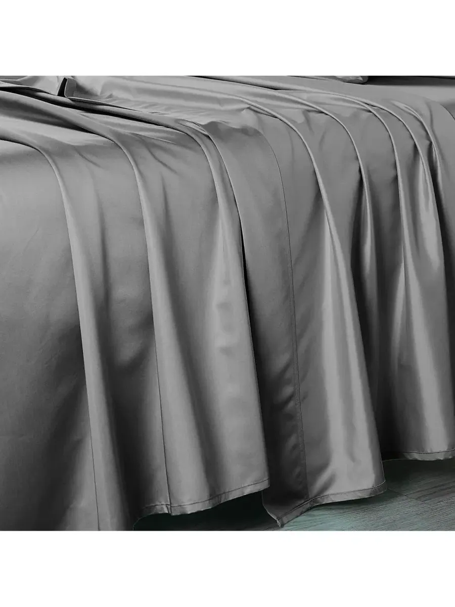 Простыня на резинке Oversized Flat Sheet 1000 TC Egyptian Cotton Egyptian Linens — изображение 1 из 4, серый