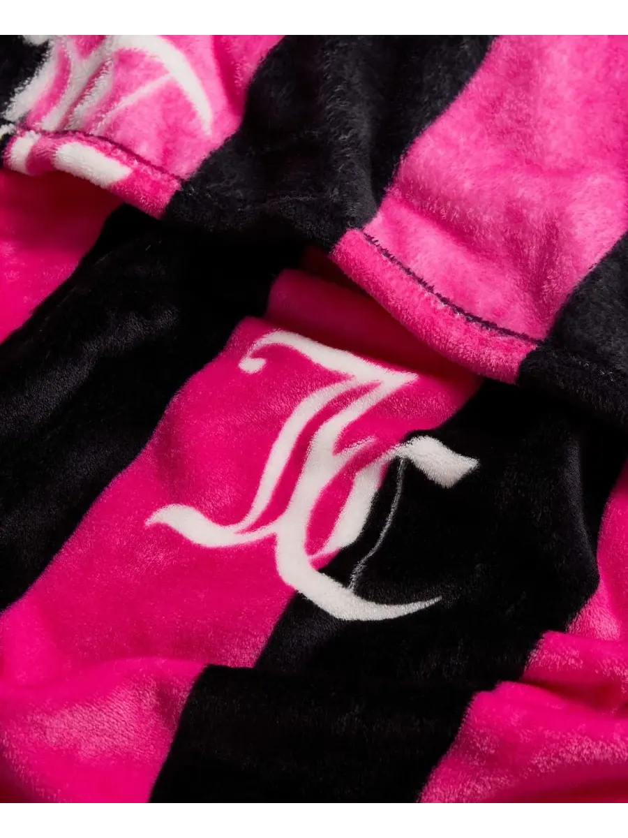 Плед Cabana Plush в полоску, размер Twin/Twin XL Juicy Couture — изображение 4 из 6, розовый