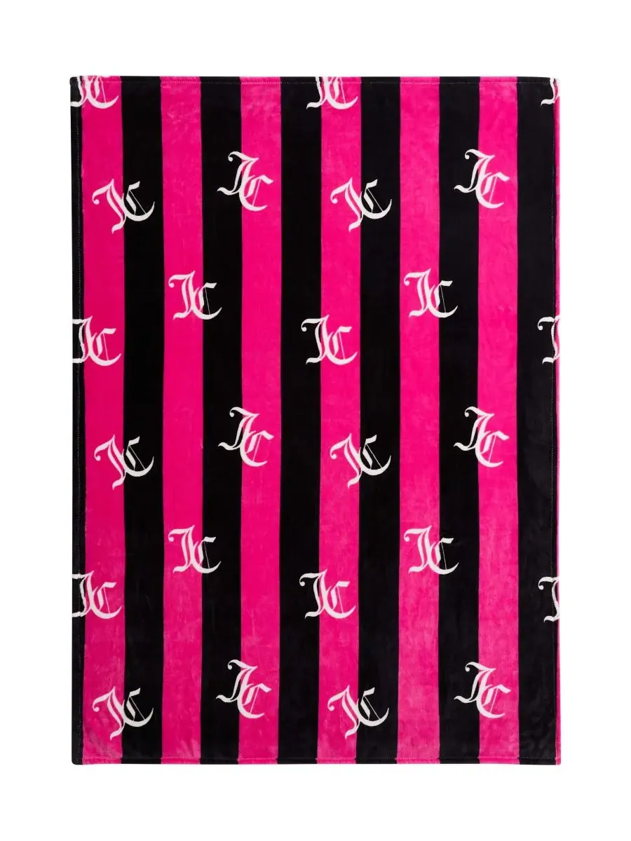 Плед Cabana Plush в полоску, размер Twin/Twin XL Juicy Couture — изображение 6 из 6, розовый