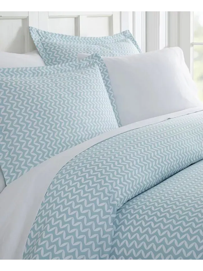 Комплект пододеяльников с рисунком Tranquil Sleep от The Home Collection ienjoy Home — изображение 1 из 6, светлый синий