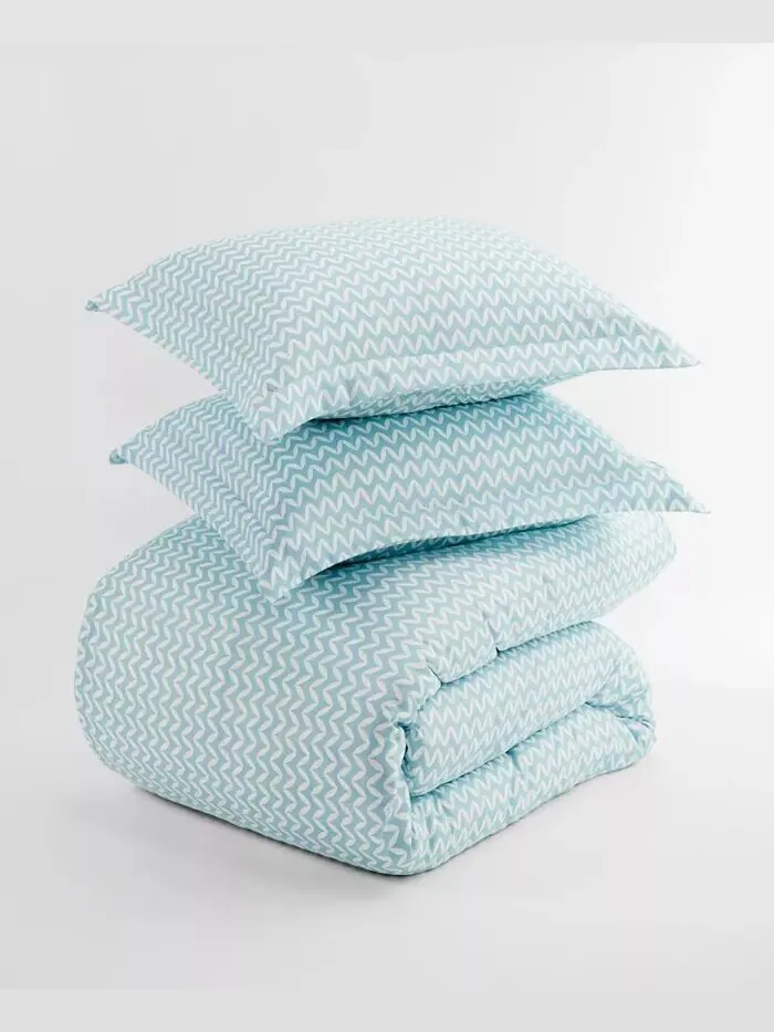 Комплект пододеяльников с рисунком Tranquil Sleep от The Home Collection ienjoy Home — изображение 5 из 6, светлый синий