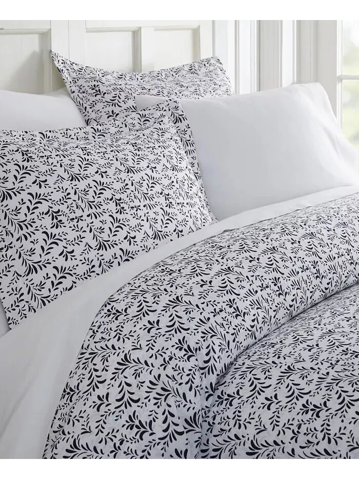 Комплект пододеяльников с рисунком Tranquil Sleep от The Home Collection ienjoy Home — изображение 1 из 6, темно-синий