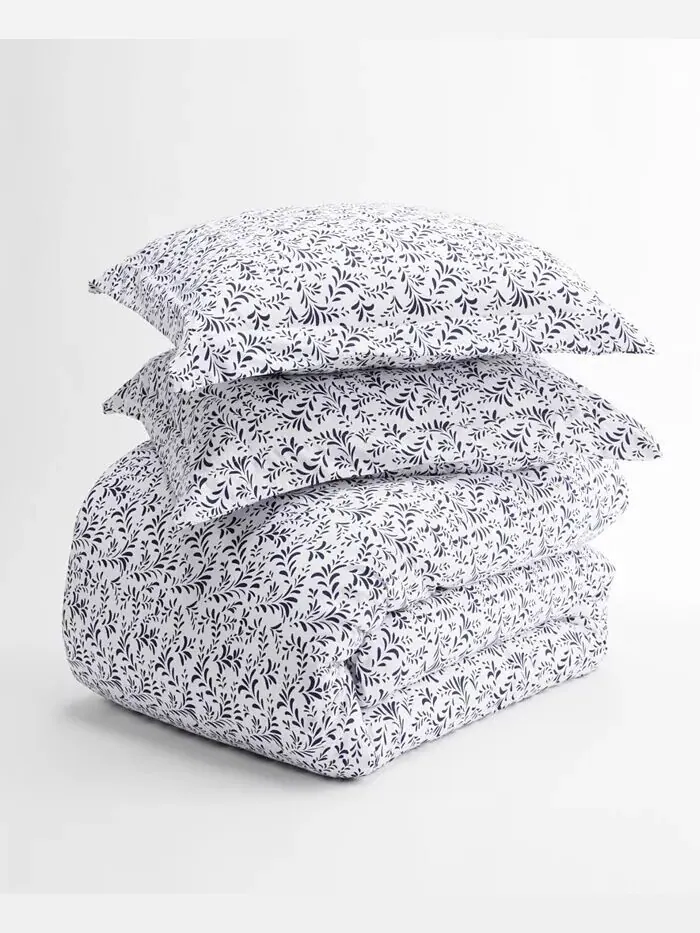Комплект пододеяльников с рисунком Tranquil Sleep от The Home Collection ienjoy Home — изображение 6 из 6, темно-синий