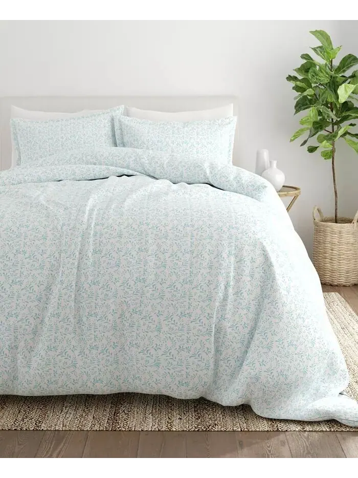 Комплект пододеяльников с рисунком Tranquil Sleep от The Home Collection ienjoy Home — изображение 3 из 5, светлый синий