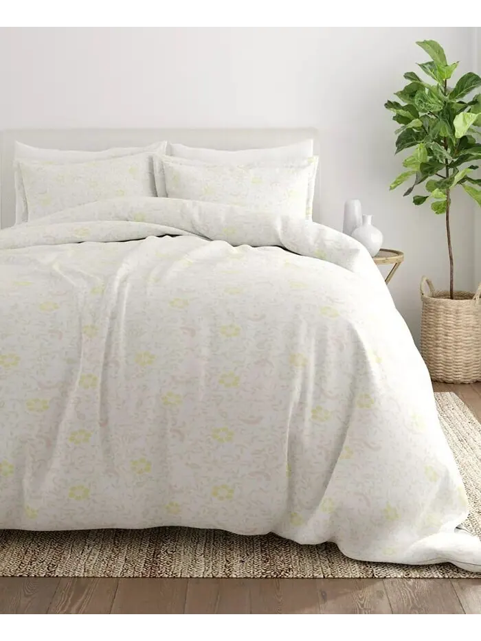 Комплект пододеяльников с рисунком Tranquil Sleep от The Home Collection ienjoy Home — изображение 3 из 6, белый