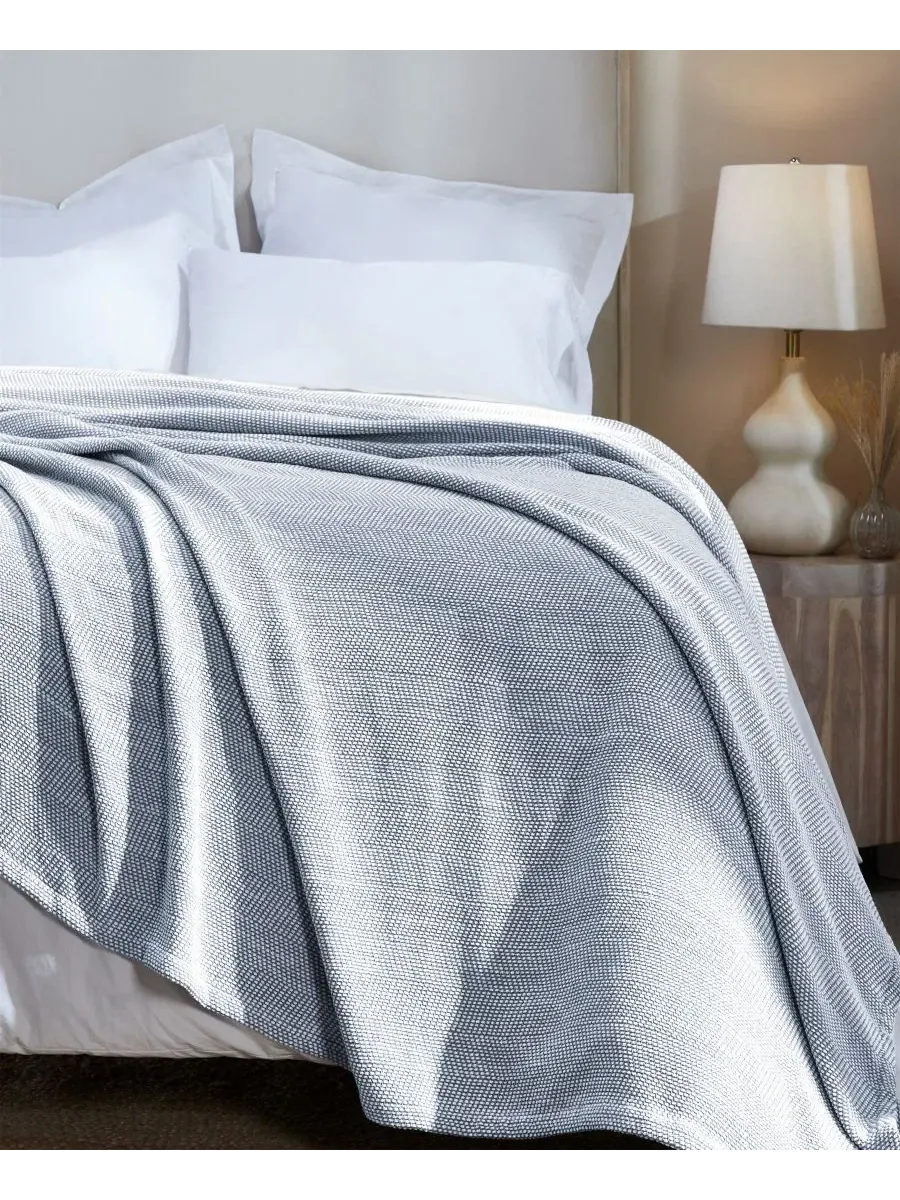 Плед из хлопка Chevron All Season Comfort Blanket Superior — изображение 2 из 8, синий