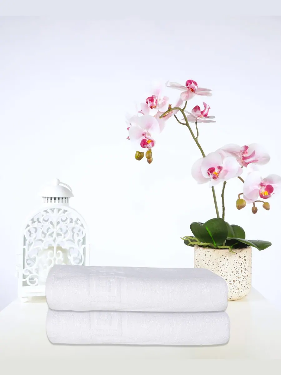 Банное полотенце Milos из коллекции Greek Key Design, 100% турецкий хлопок, 27" x 54" OZAN PREMIUM — изображение 4 из 5
