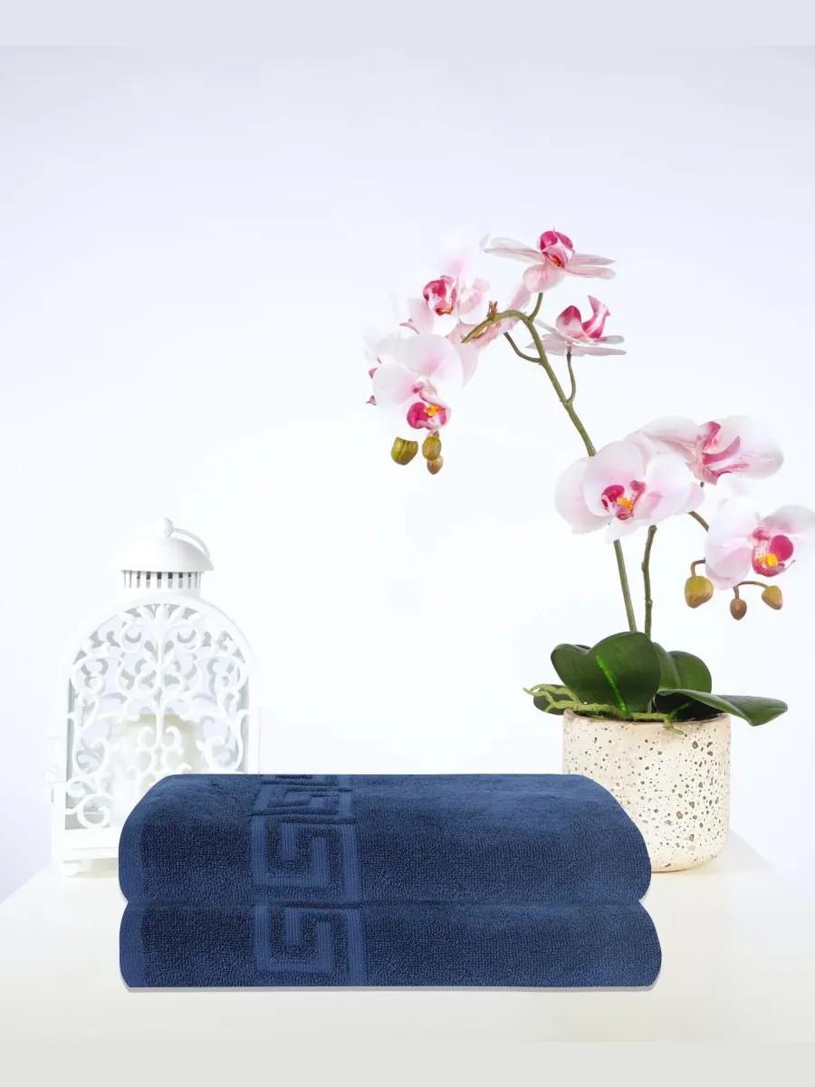 Банное полотенце Milos из коллекции Greek Key Design, 100% турецкий хлопок, 27" x 54" OZAN PREMIUM — изображение 6 из 6