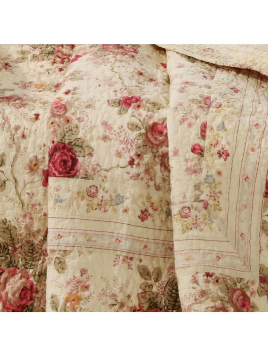 Антикварный плед с розами, 50 x 60 дюймов Greenland Home Fashions — изображение 4 из 6, мульти