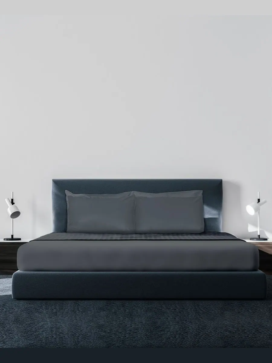 Комплект постельного белья Tencel Soft & Smooth, 6 предметов, размер Queen Pillow Guy — изображение 2 из 4, темно-серый
