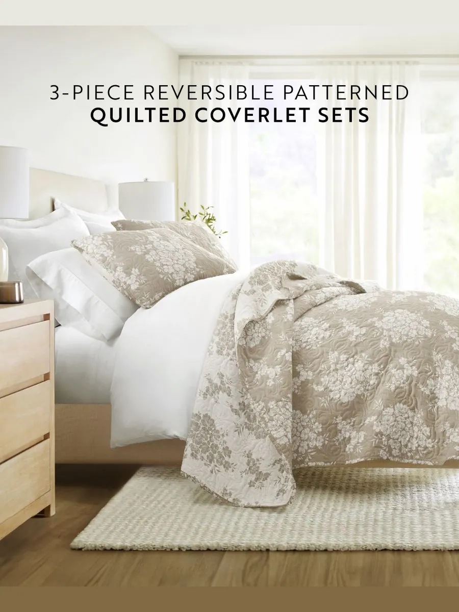 Двусторонний комплект постельного белья Distressed Bouquet из 3 предметов, размер Full/Queen ienjoy — изображение 2 из 10