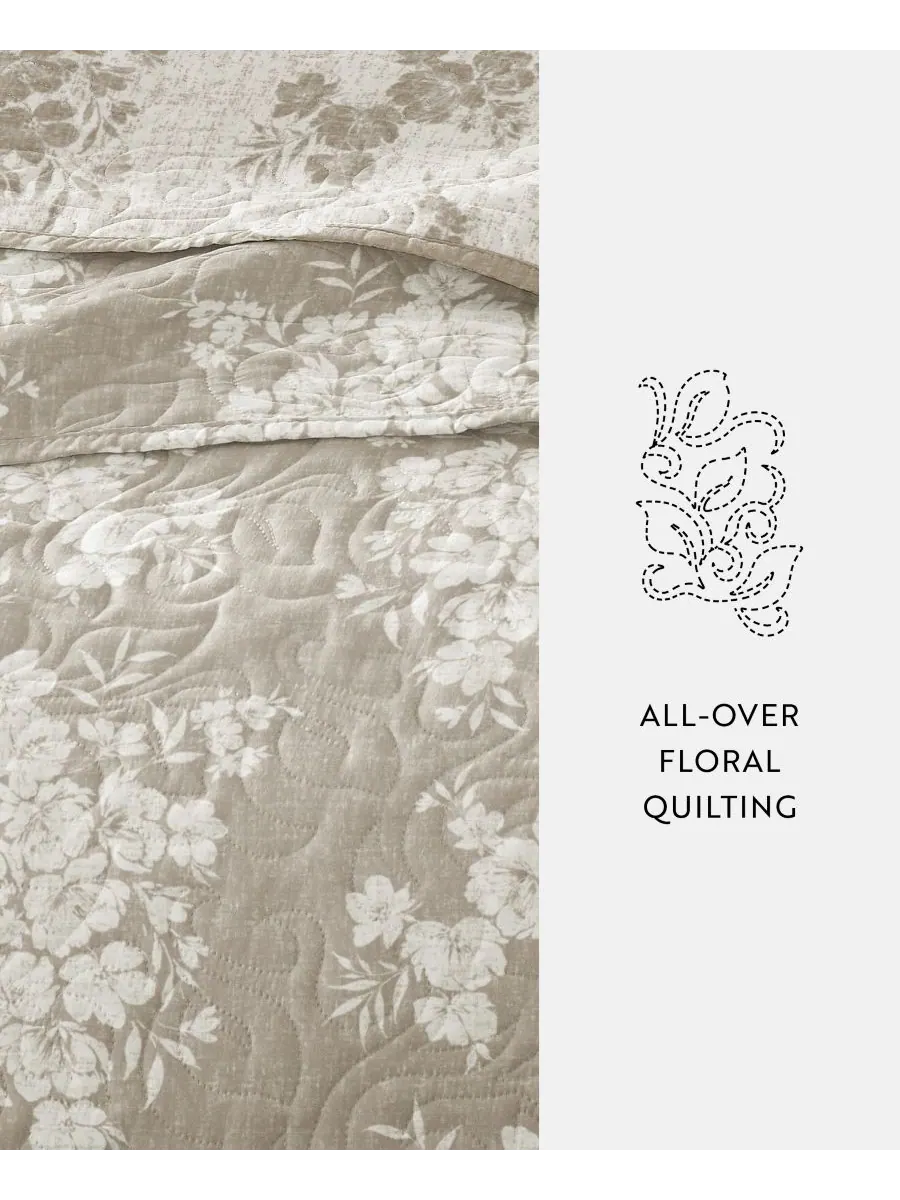 Двусторонний комплект постельного белья Distressed Bouquet из 3 предметов, размер Full/Queen ienjoy — изображение 4 из 10