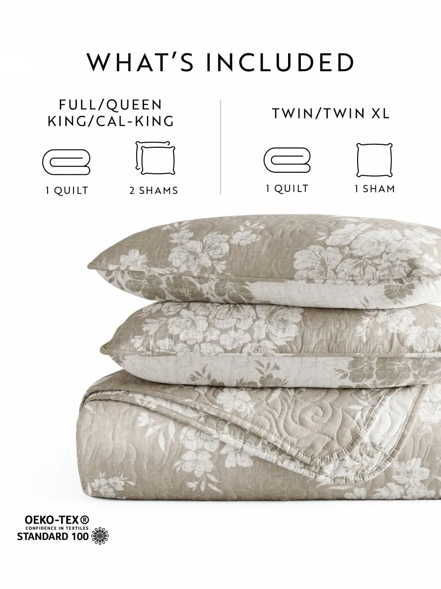 Двусторонний комплект постельного белья Distressed Bouquet из 3 предметов, размер Full/Queen ienjoy — изображение 7 из 10