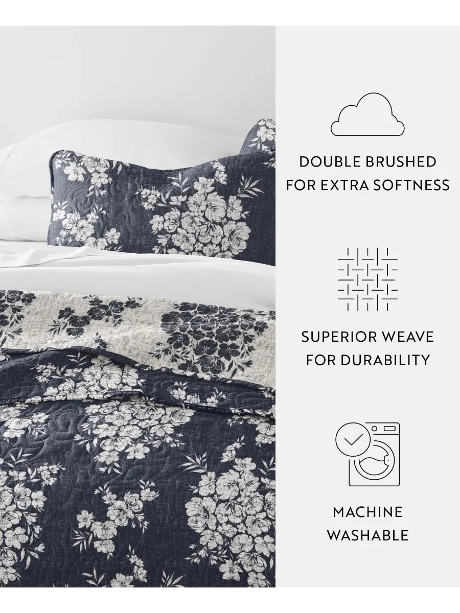 Двусторонний комплект постельного белья Distressed Bouquet из 3 предметов, размер Full/Queen ienjoy — изображение 5 из 10