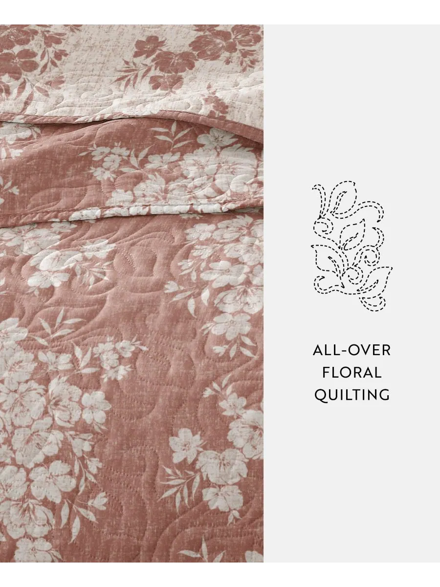 Двусторонний комплект постельного белья Distressed Bouquet из 3 предметов, размер Full/Queen ienjoy — изображение 4 из 10