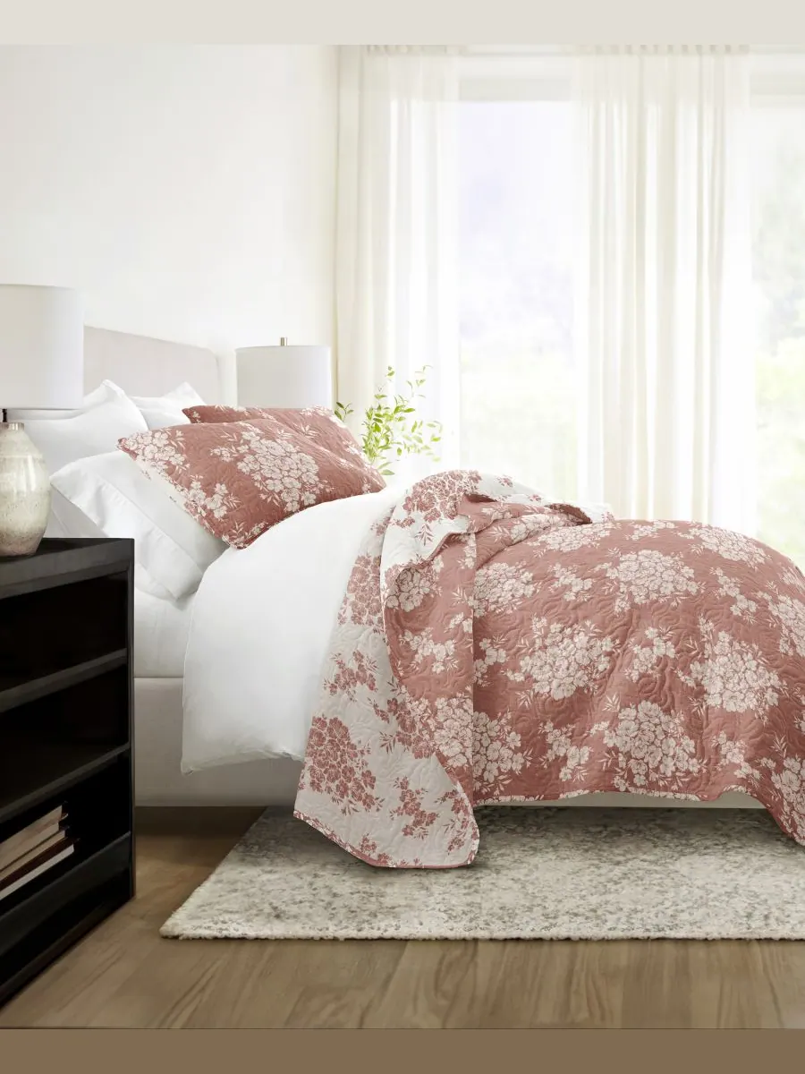 Двусторонний комплект постельного белья Distressed Bouquet из 3 предметов, размер Full/Queen ienjoy — изображение 8 из 10