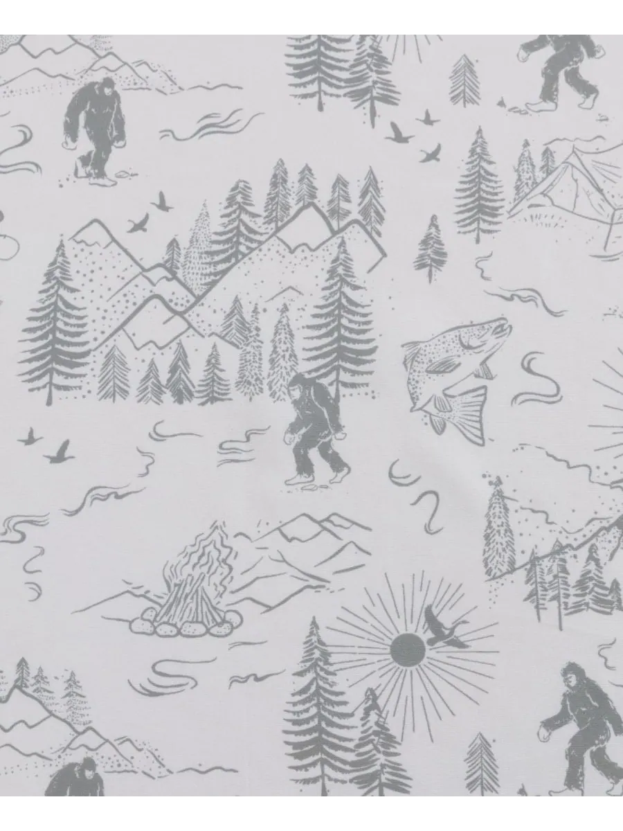 Комплект постельного белья из микрофибры Big Foot Hiking Trip, 4 предмета, размер Queen Eddie — изображение 4 из 6, серый