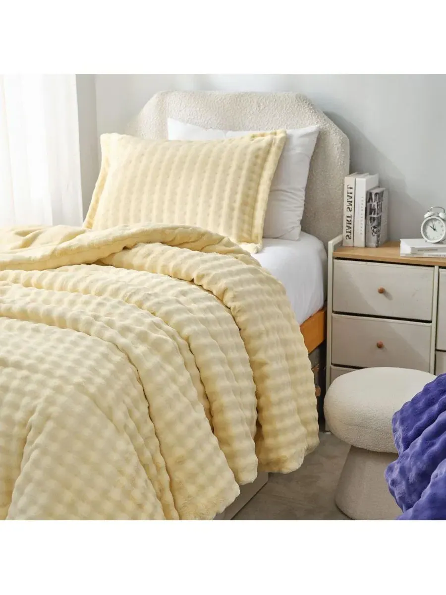 Комплект пухового одеяла Snowball Double Chunky Bunny Coma Inducer — изображение 3 из 4, кремовый