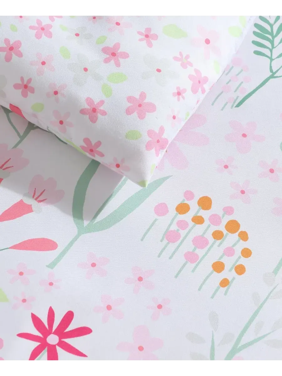 Комплект постельного белья Sunshine Flowers из микрофибры, 4 предмета, размер Full/Queen Laura — изображение 5 из 9