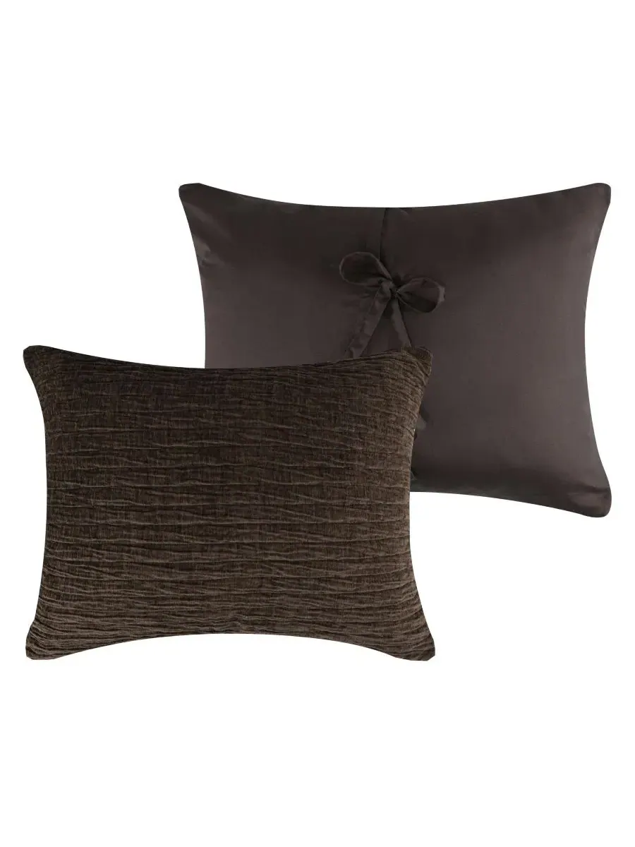 Наволочка для подушки Velvet Crush Lightweight King Greenland Home Fashions — изображение 3 из 4, коричневый