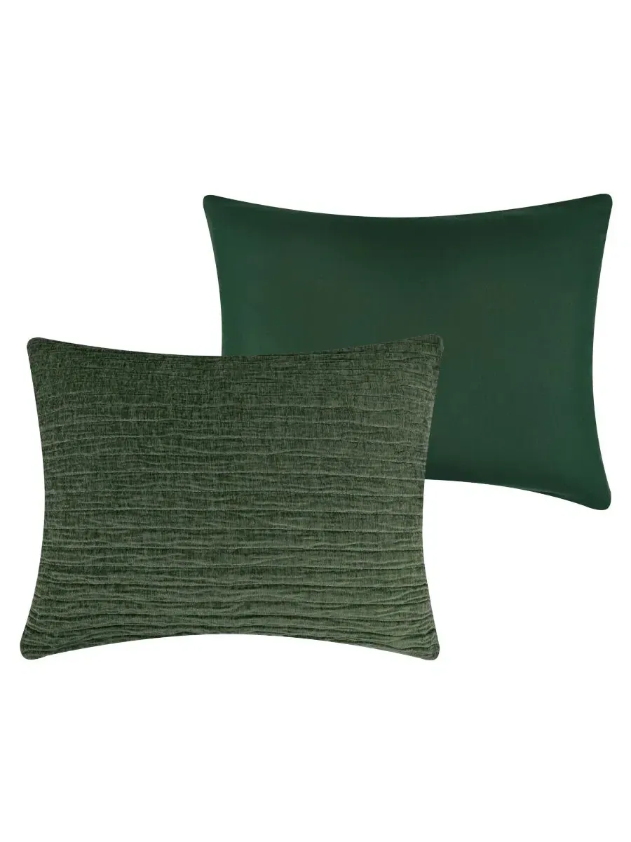 Наволочка Velvet Crush King Greenland Home Fashions — изображение 3 из 4, темный зеленый