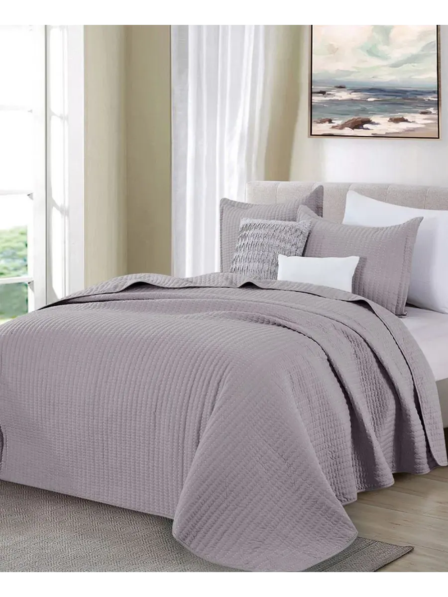 Комплект стеганого покрывала Alicia Channel Stitch 3 Piece King, 259x229 см Great Bay Home Fashions