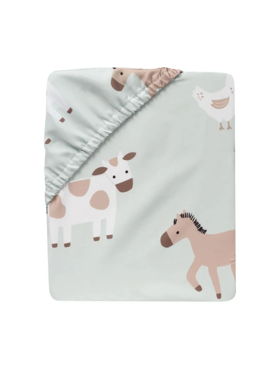 Комплект постельного белья для детской кроватки Baby Farmyard Friends из 3 предметов Bedtime — изображение 9 из 10, бежевый