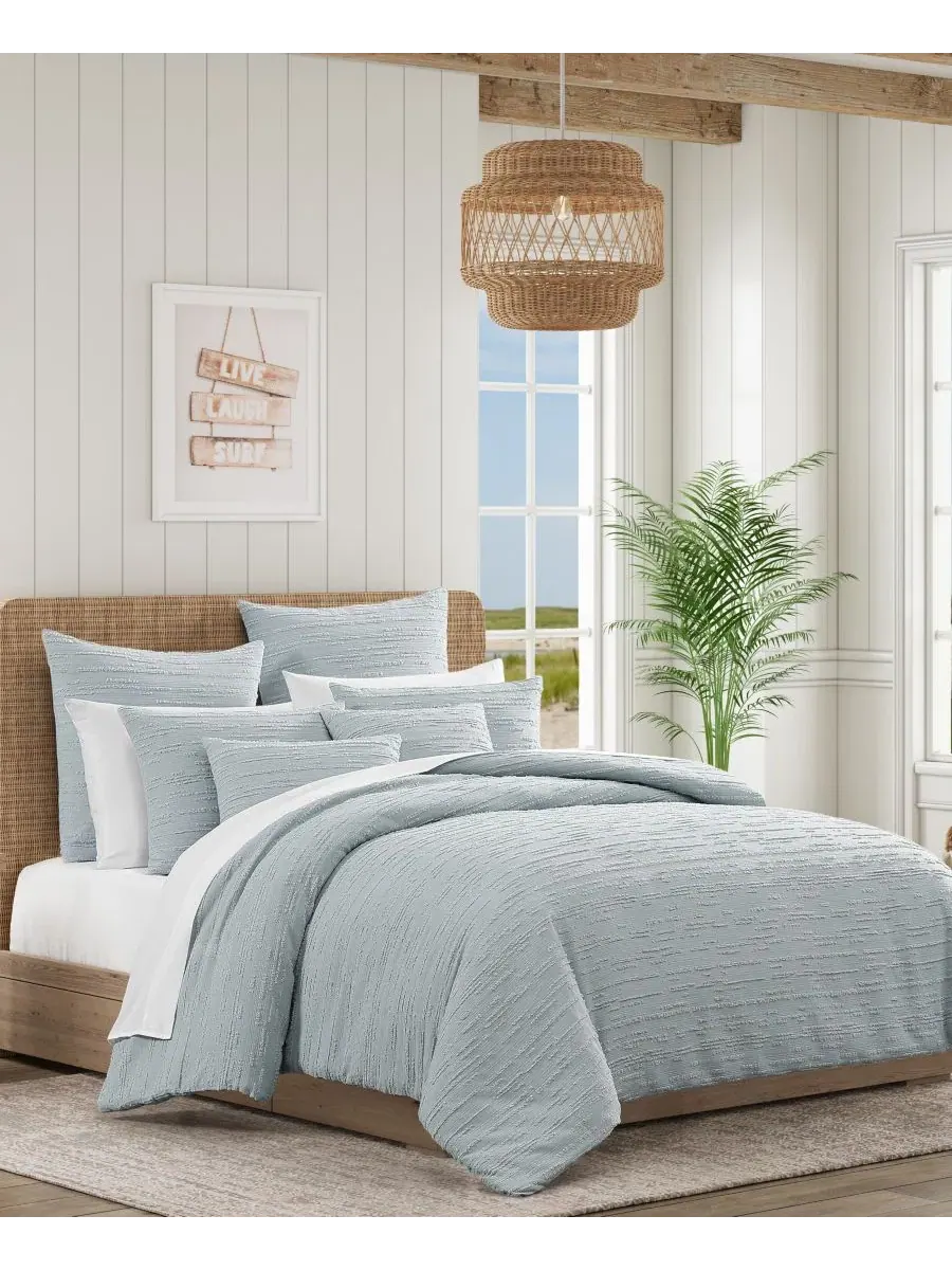 Комплект стеганого одеяла Oslo Stripe 3-Piece, King/California King Salt Life — изображение 1 из 6, голубой