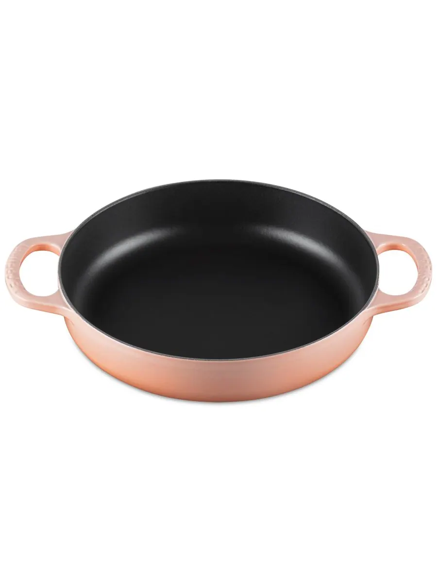 Сотейник чугунный Le Creuset Signature Everyday Pan, 3,2 л, 28 см, персиковый — изображение 2 из 6, розовый