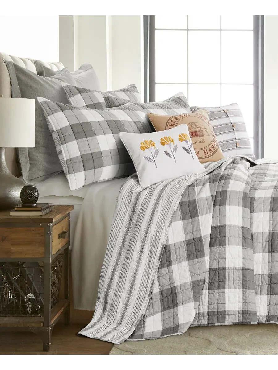 Комплект постельного белья camden buffalo check из 3 предметов, размер king. Levtex
