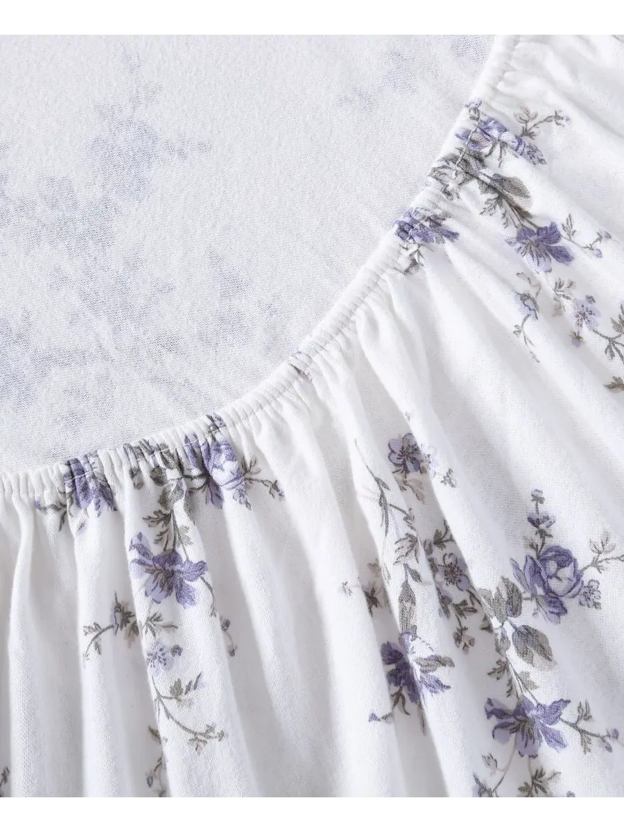 Комплект постельного белья из хлопковой фланели, 4 предмета, размер Queen Laura Ashley, цвет jessika — изображение 4 из 5