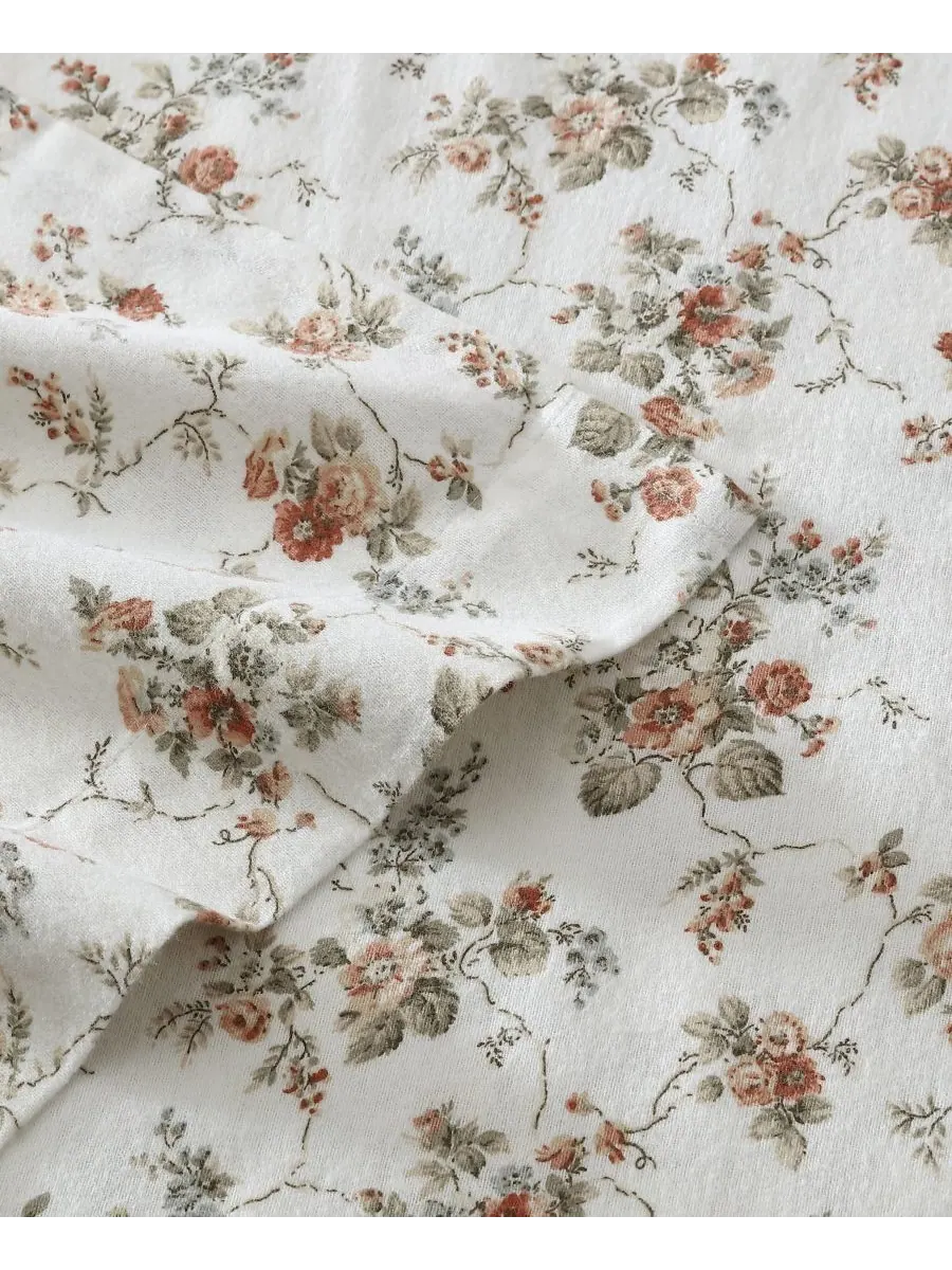 Комплект постельного белья из хлопковой фланели, 4 предмета, размер Queen Laura Ashley, цвет le — изображение 4 из 6