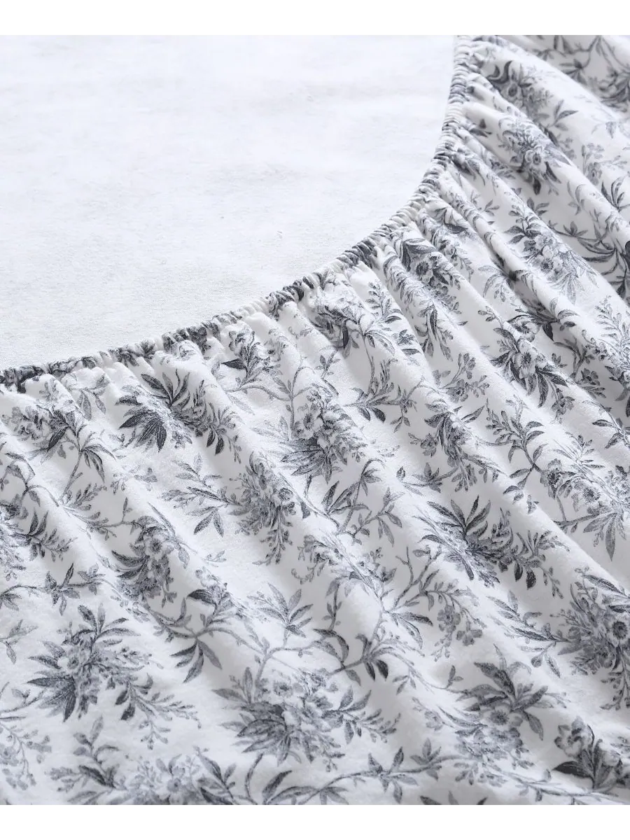 Комплект постельного белья из хлопковой фланели, 4 предмета, размер Queen Laura Ashley, цвет faye — изображение 5 из 5