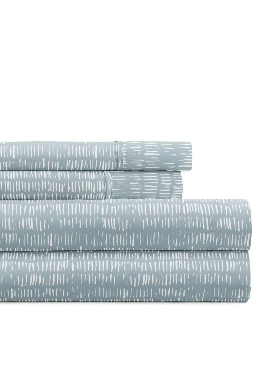 Комплект постельного белья Soft Lines из 4 предметов, размер King ienjoy Home — изображение 3 из 4, синий