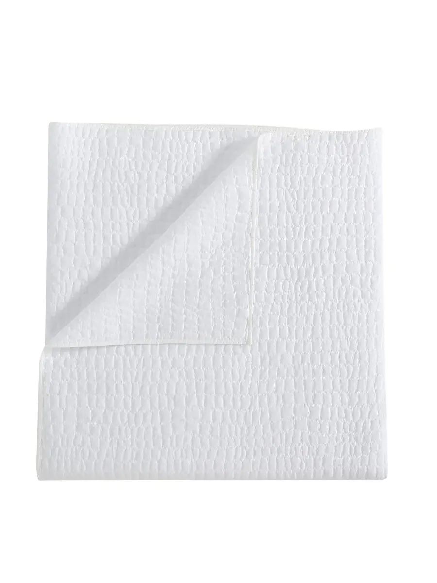 Комплект стеганого покрывала Croc Scale Cotton из 2 предметов, Twin Lacoste Home — изображение 5 из 7, белый